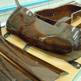Mercedes W111 Wood Trim Set Restored in Burl Walnut Laminate